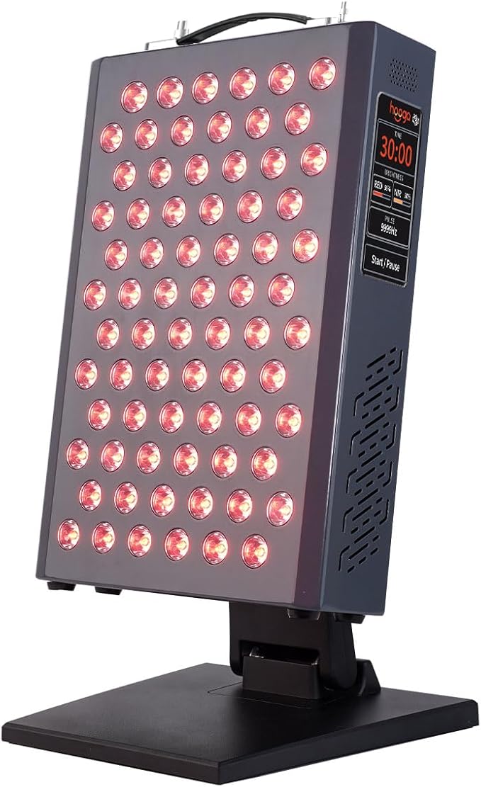 Hooga Red Light Therapy Panel, Red & Near Infrared LED Light with Timer
