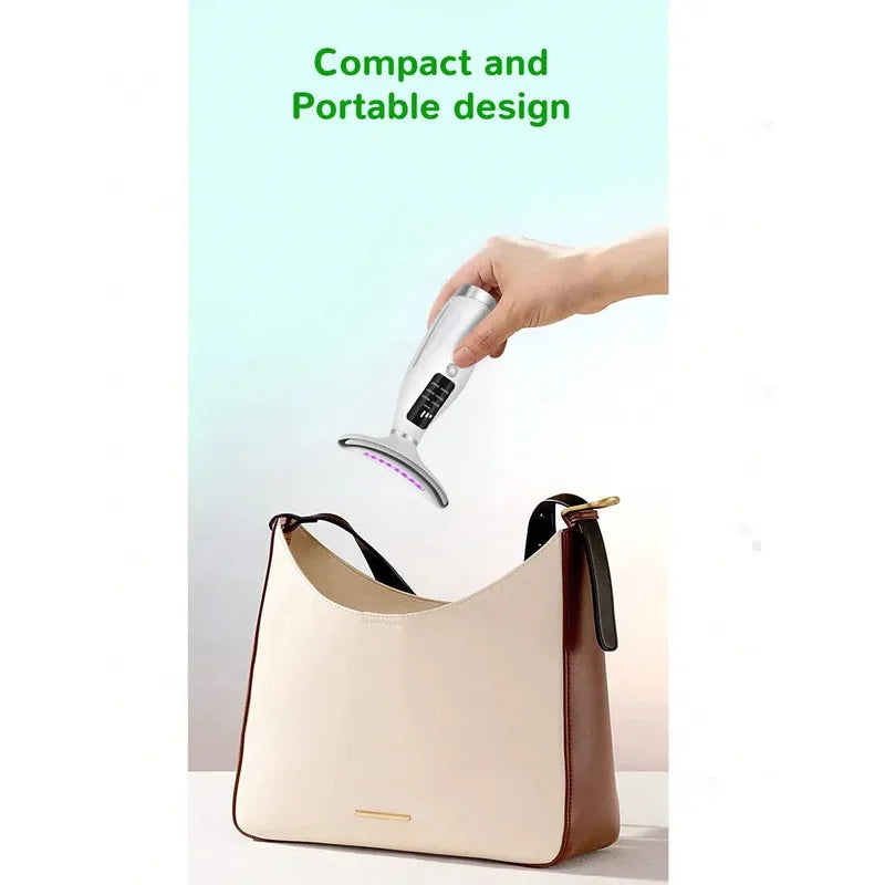 Colour Light Face And Neck Beauty Instrument 7 Modes And 7 Speeds Adjustment With Curved Hand Grip Neck Beauty Instrument