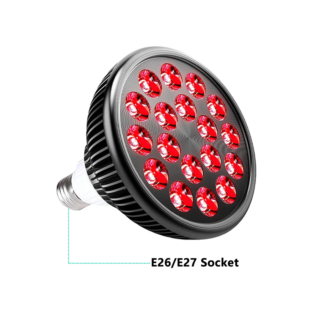 Red Light Therapy Lamp for Face 54W 660nm & 850nm Infrared Light Therapy Device for Muscle Joint Pain Relief Skin Health Tools