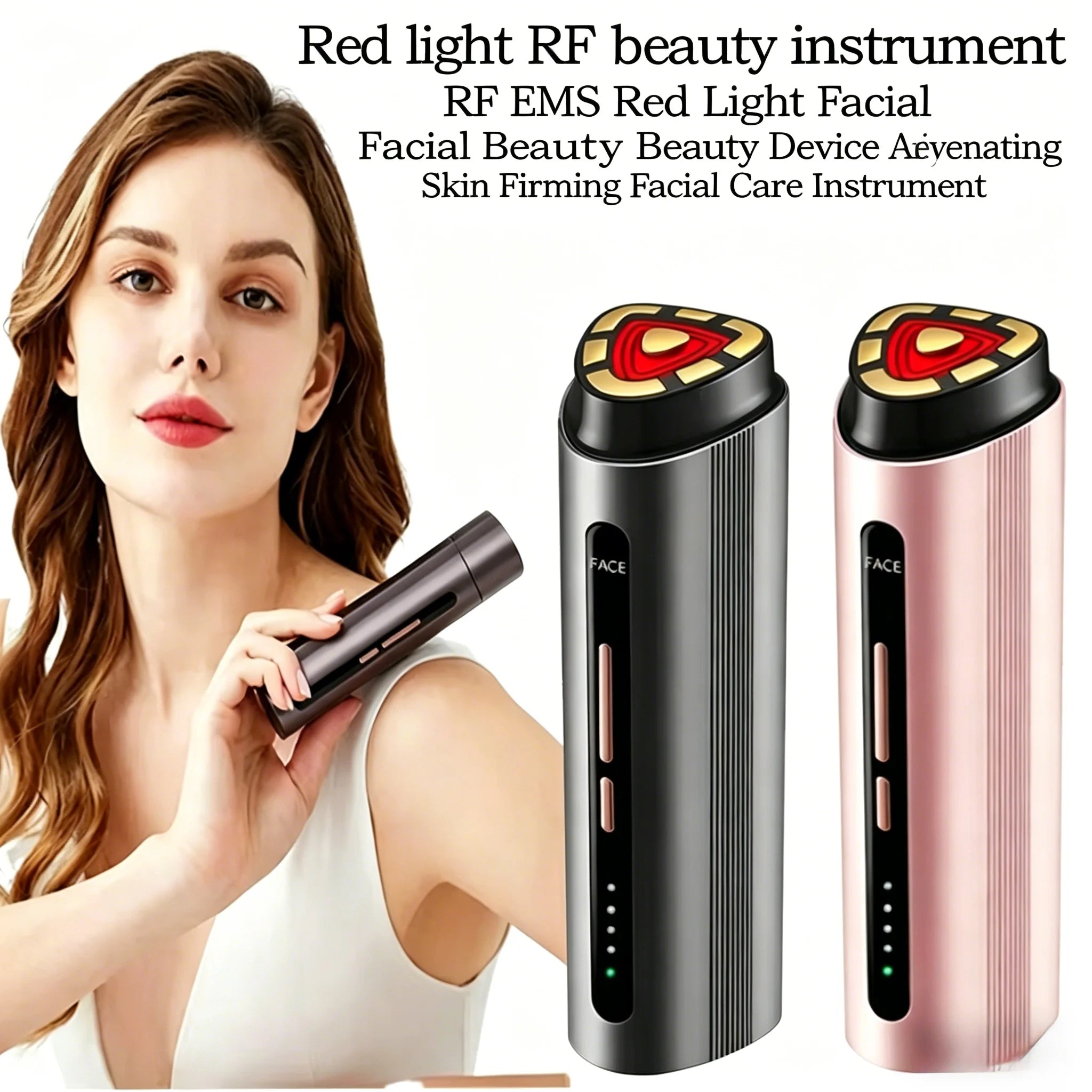 RF EMS Red Light Facial Beauty Device Skin Rejuvenating Skin Firming Facial Care Instrument