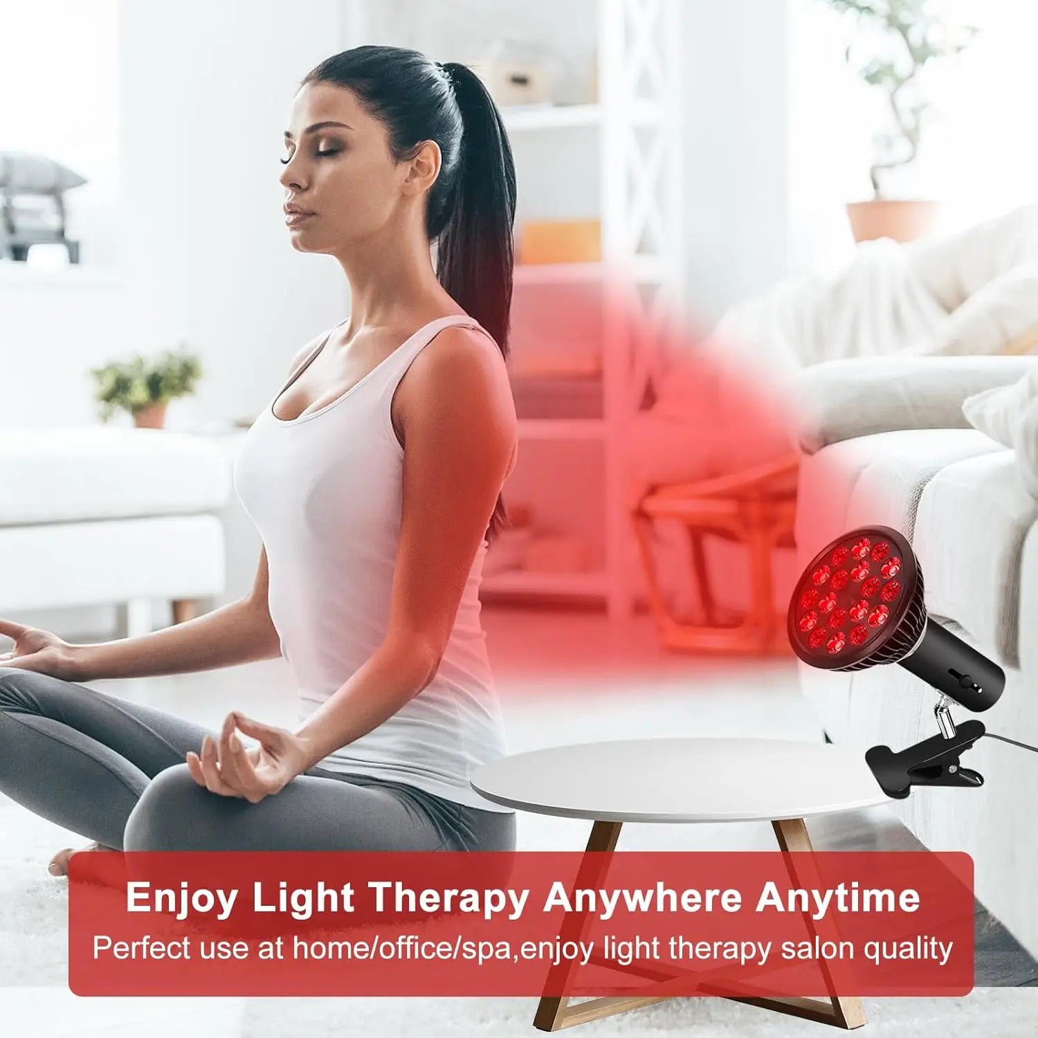 Red Light Therapy Lamp for Face 54W 660nm & 850nm Infrared Light Therapy Device for Muscle Joint Pain Relief Skin Health Tools